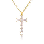 Necklace with Clear Crystal Cross