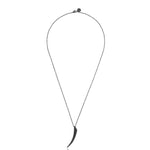 Hematite Necklace with Horn Wolf