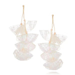 Iridescent Vanilla Blossom Earrings