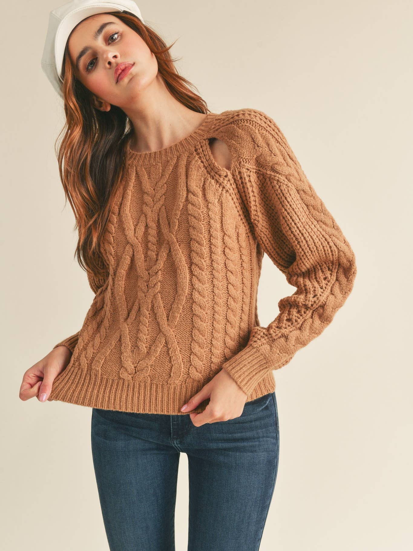 Frenchi Mocha Beige Sweater