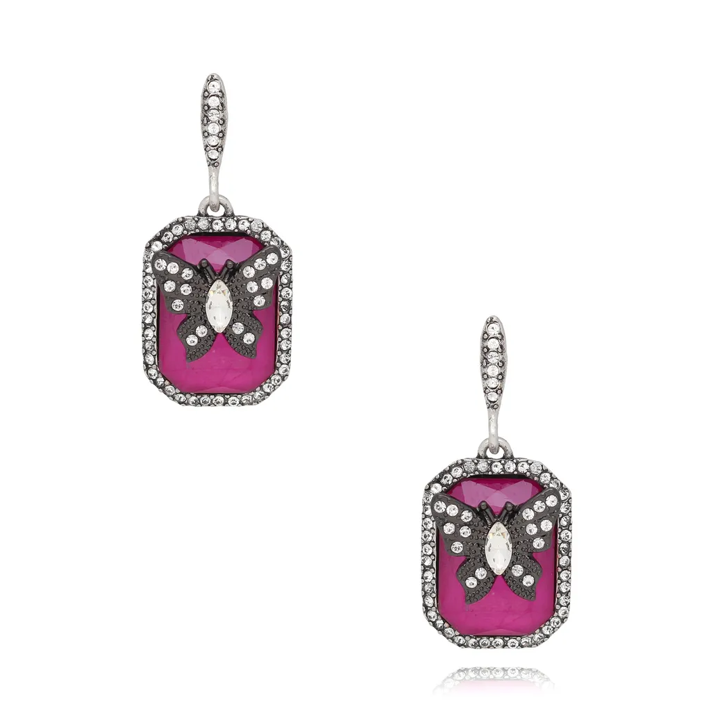 Sienna Purple Butterfly Earrings