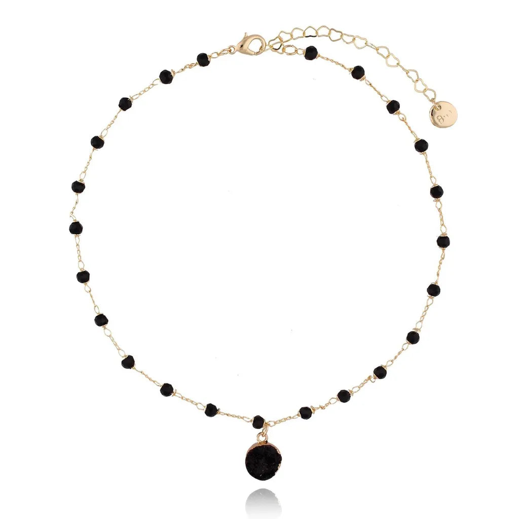 Black Agate Pendant Necklace