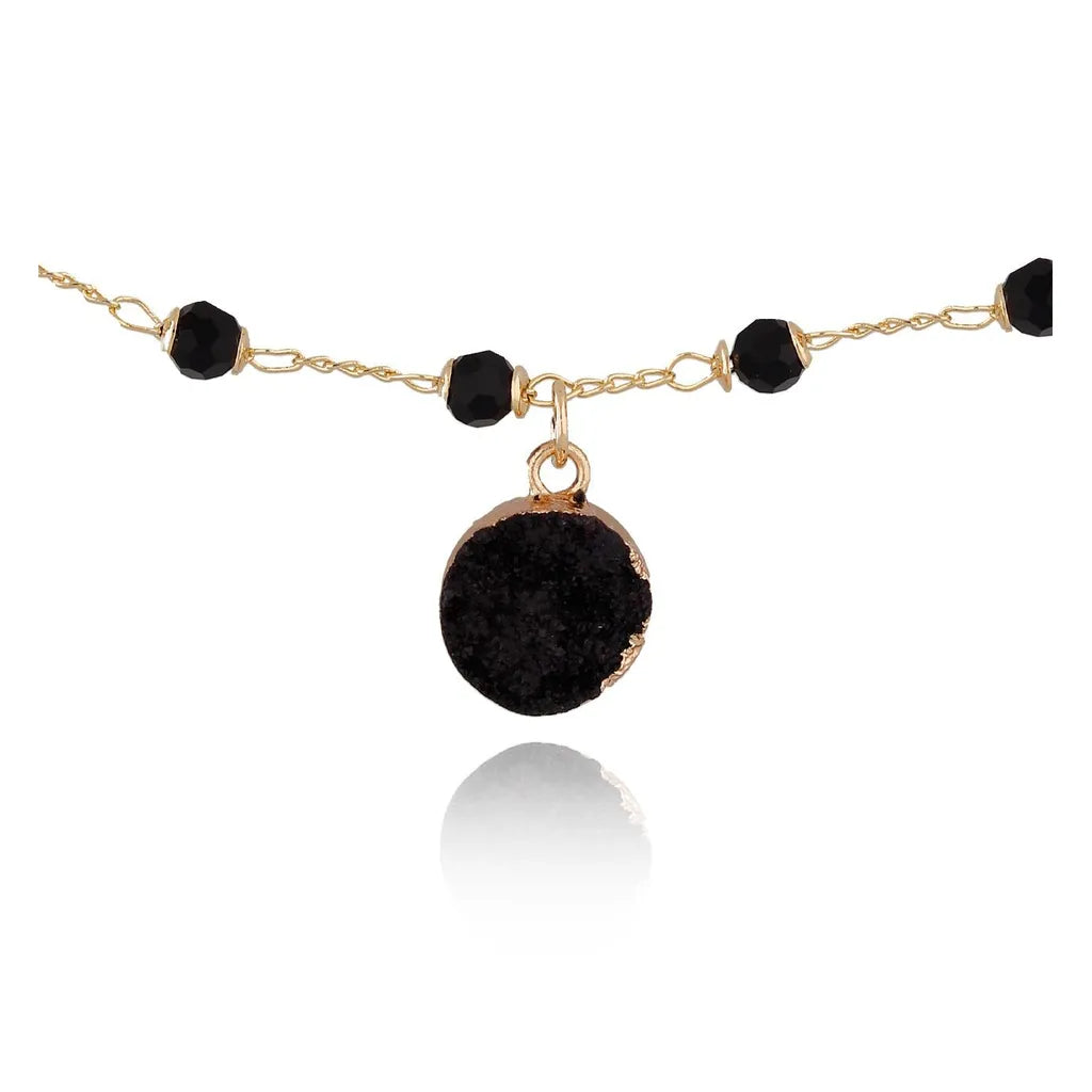 Black Agate Pendant Necklace