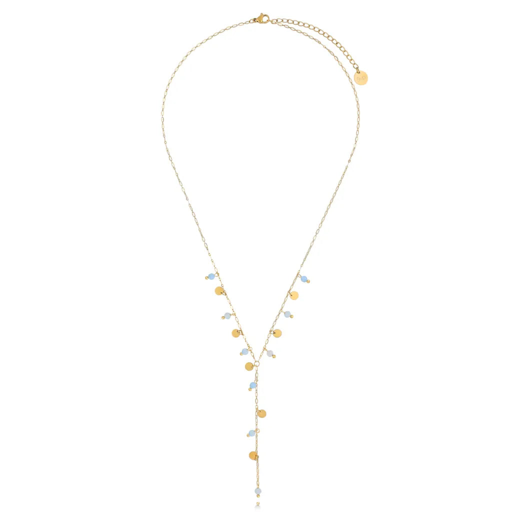 Stainless Steel Aquamarine Necklace