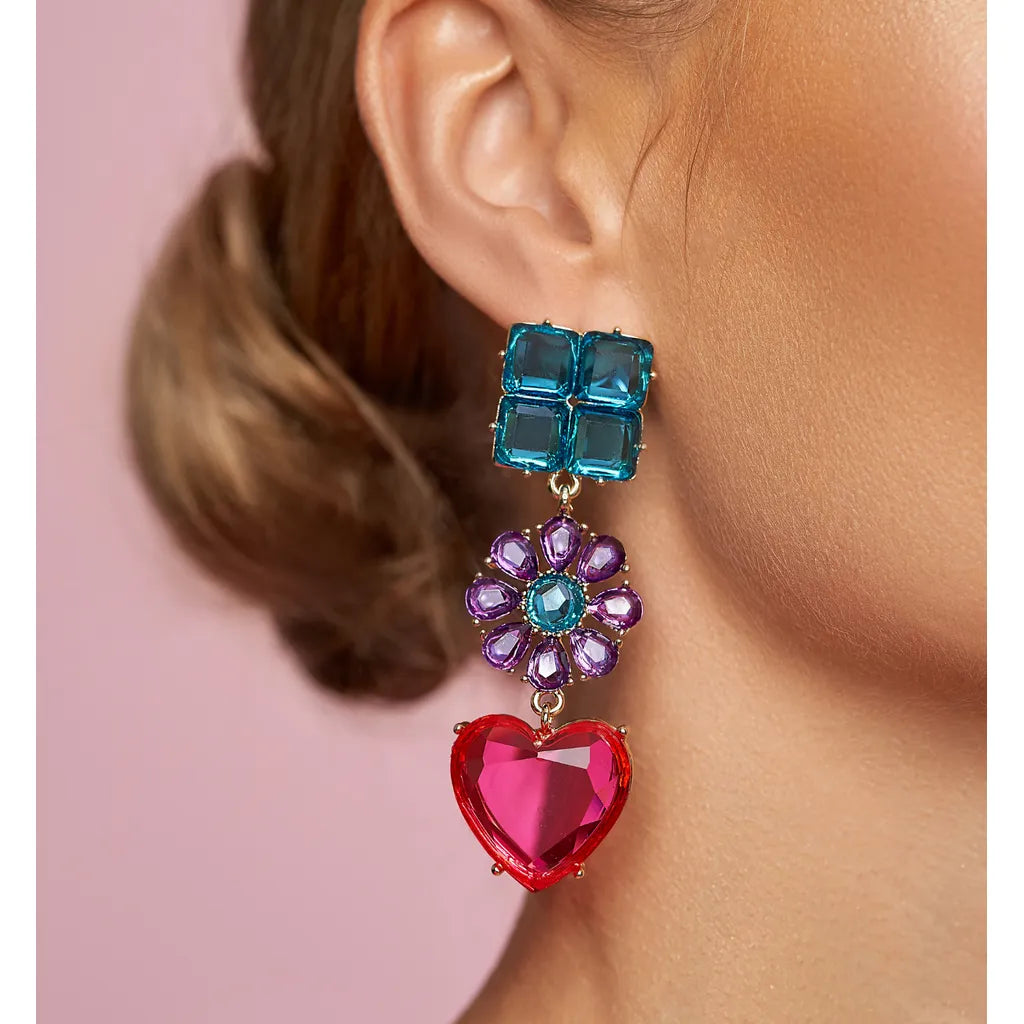 Fuchsia, Turquoise Serenity Earrings