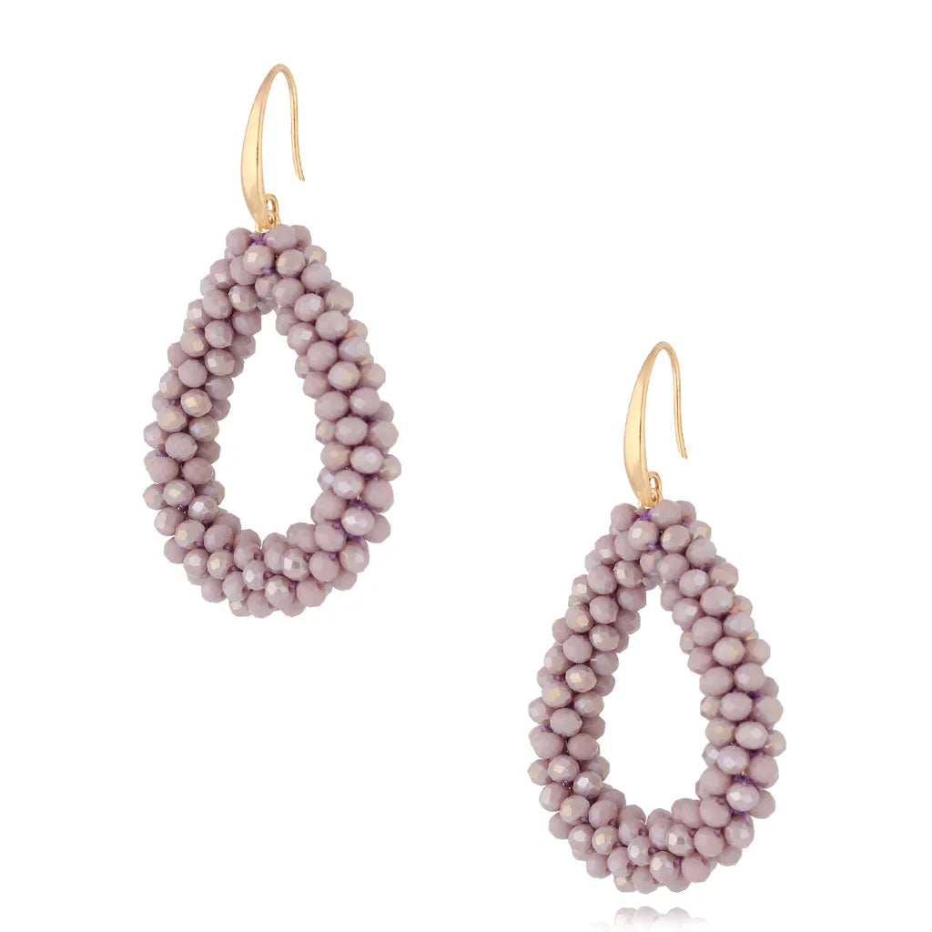 Luminous Lilac Crystal Earrings