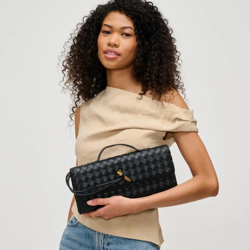 Black clutch crossbody