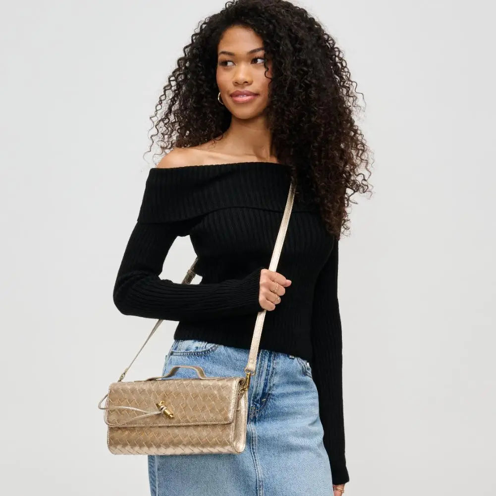 Gold clutch crossbody