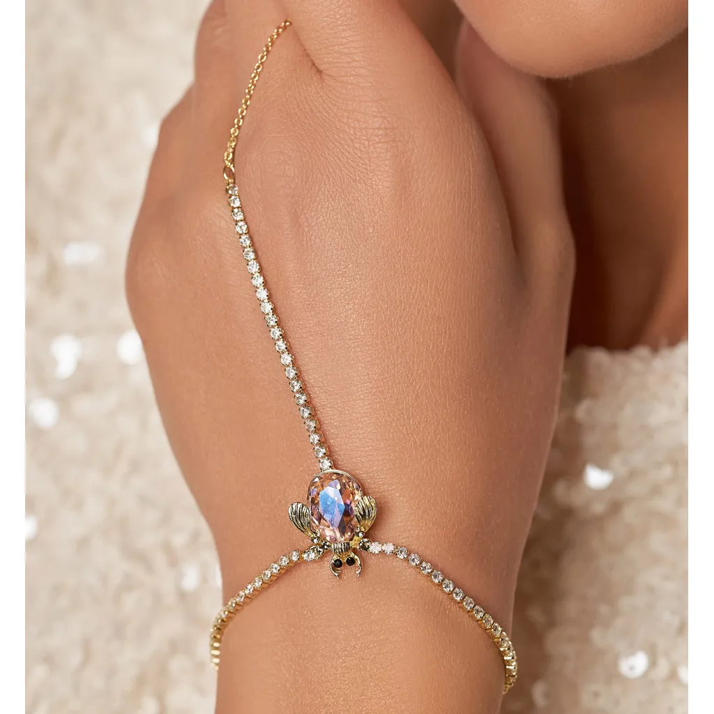 Mila Blue Beetle Ring Bracelet