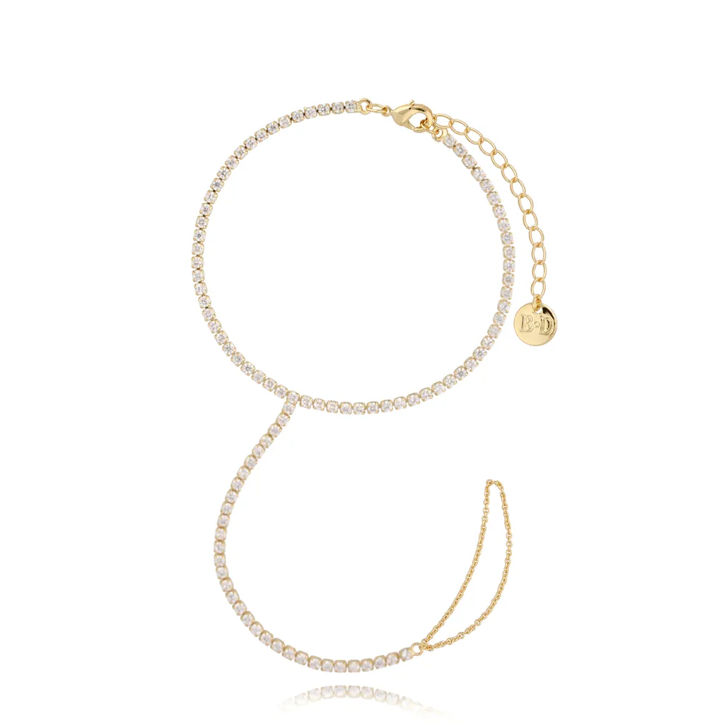 Layla Crystal Gold Ring Bracelet
