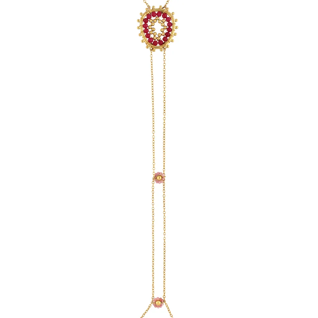 Bali Burgundy Body Chain Necklace
