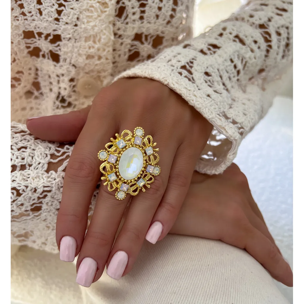 Angelic Cream Adjustable Ring
