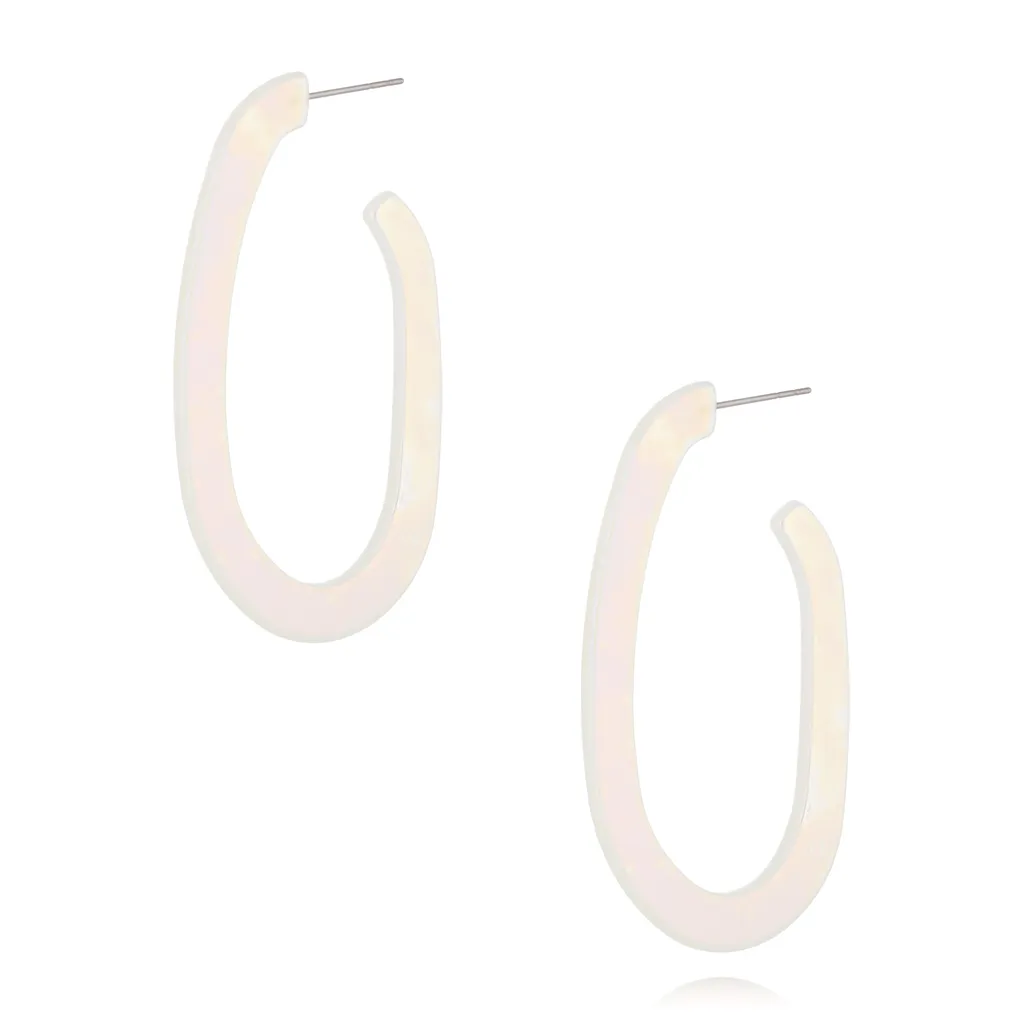 Bella Milky Hoop Earrings