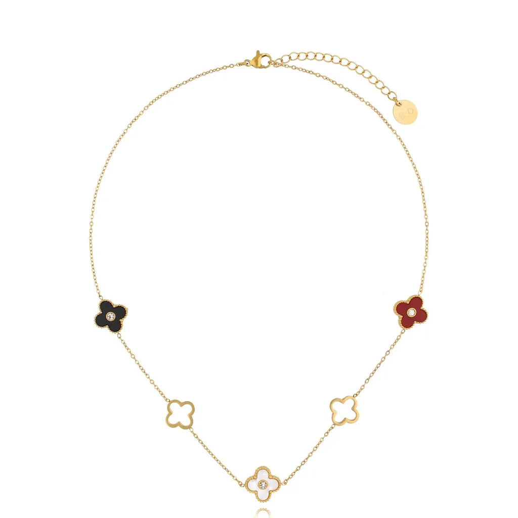 Colorful Clover Necklace