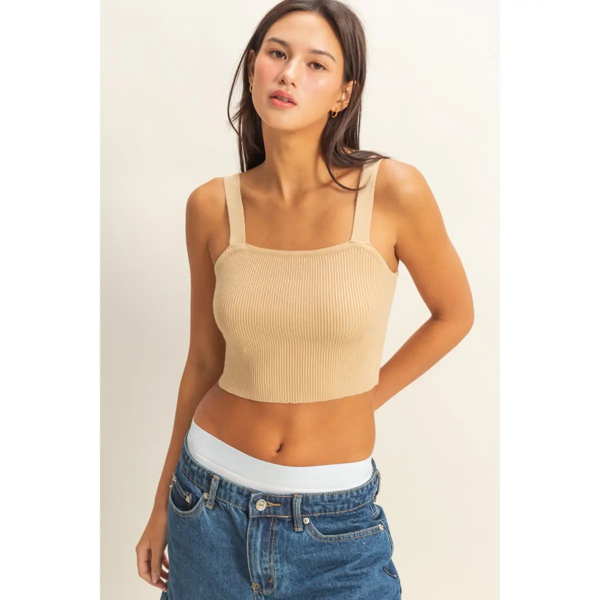 Ribbed Cropped Tank Top