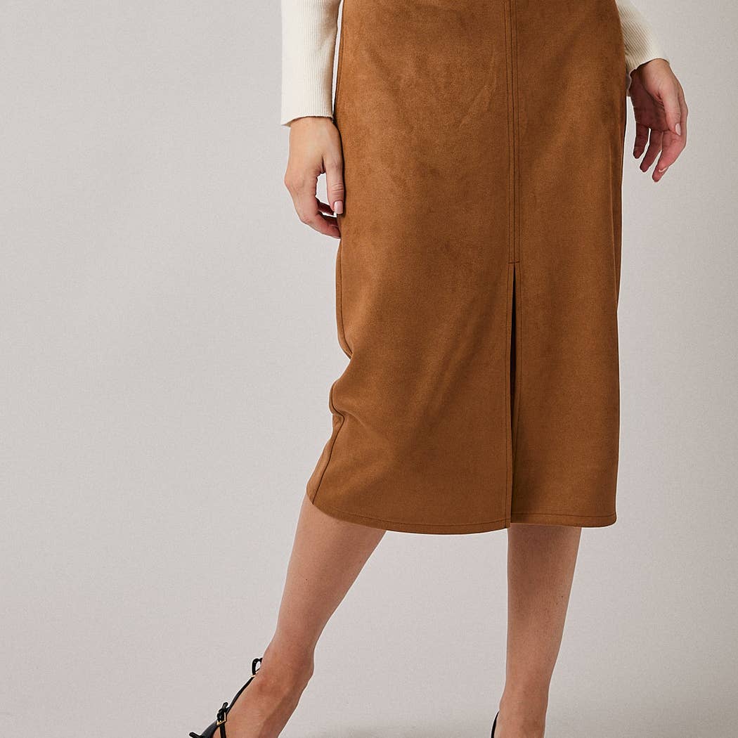 Suede Maxi Skirt