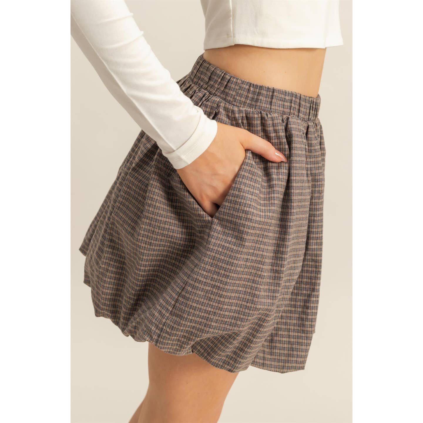 Checkered Mini Skirt