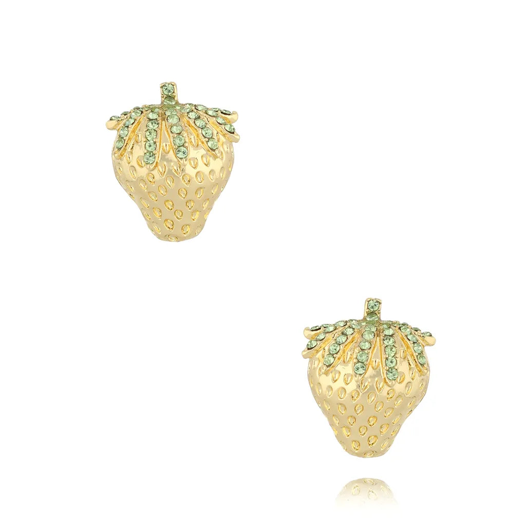 Gold Strawberry Studs