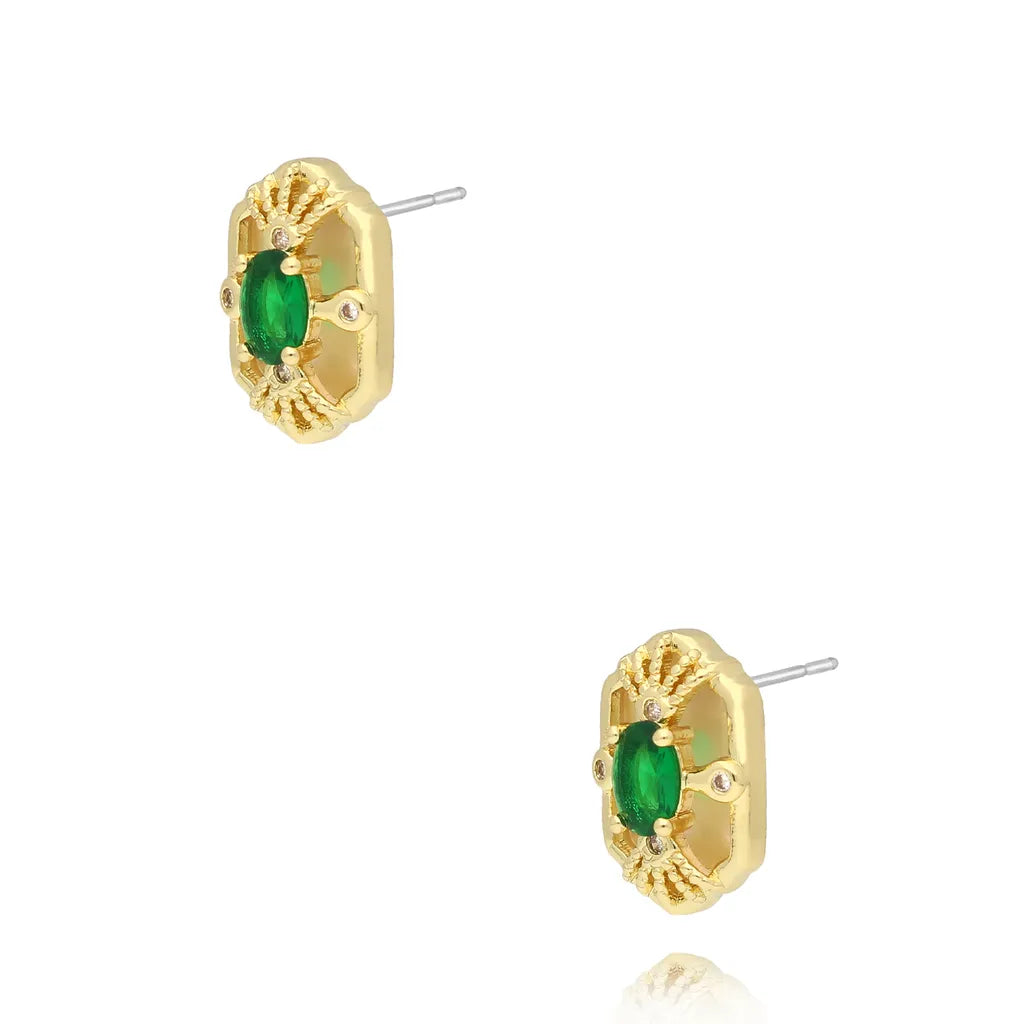 Emerald Crystal Earrings