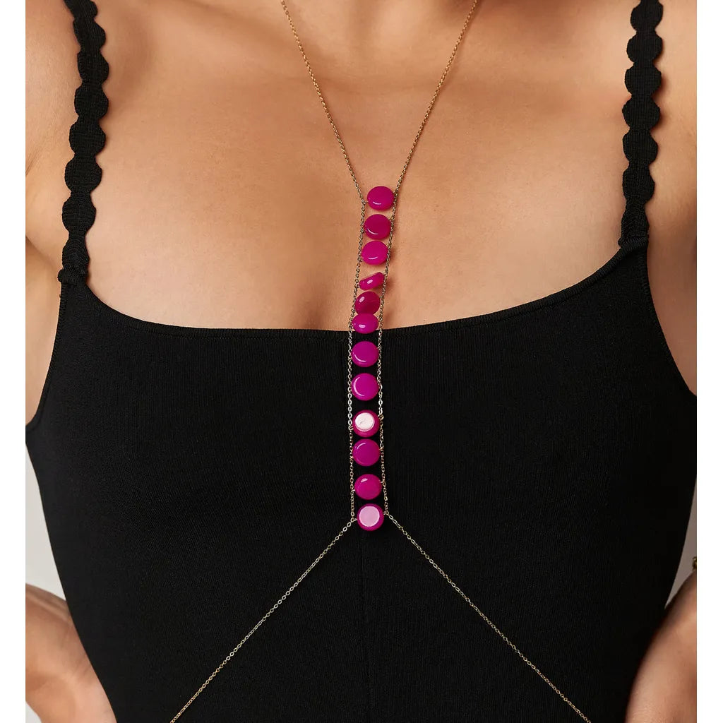 Trinidad Body Chain in fuchsia