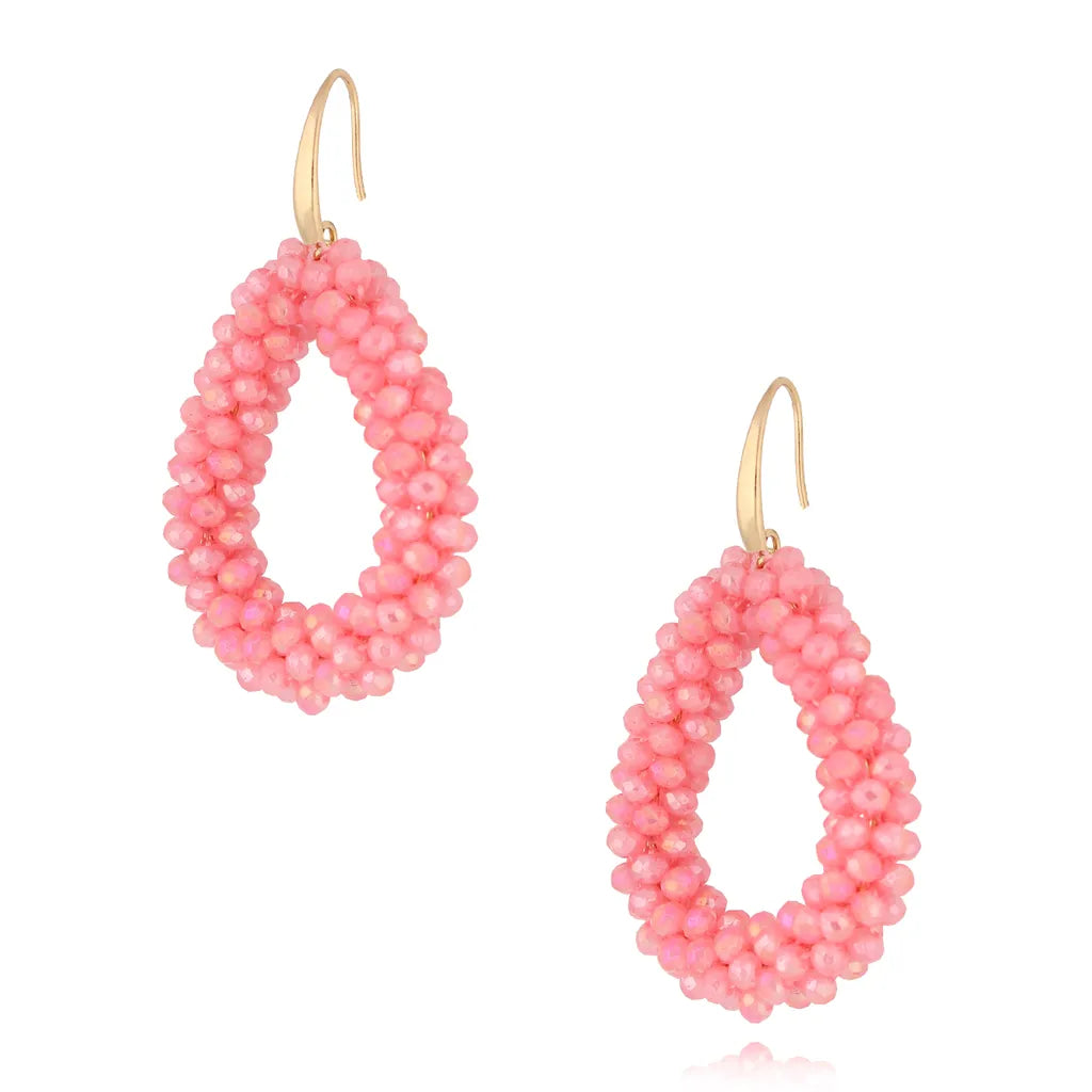 Luminous Peachy Pink Earrings