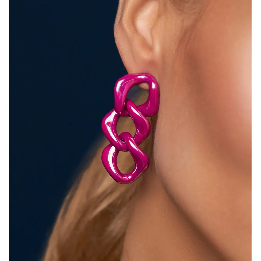 Fuchsia Links Earrings