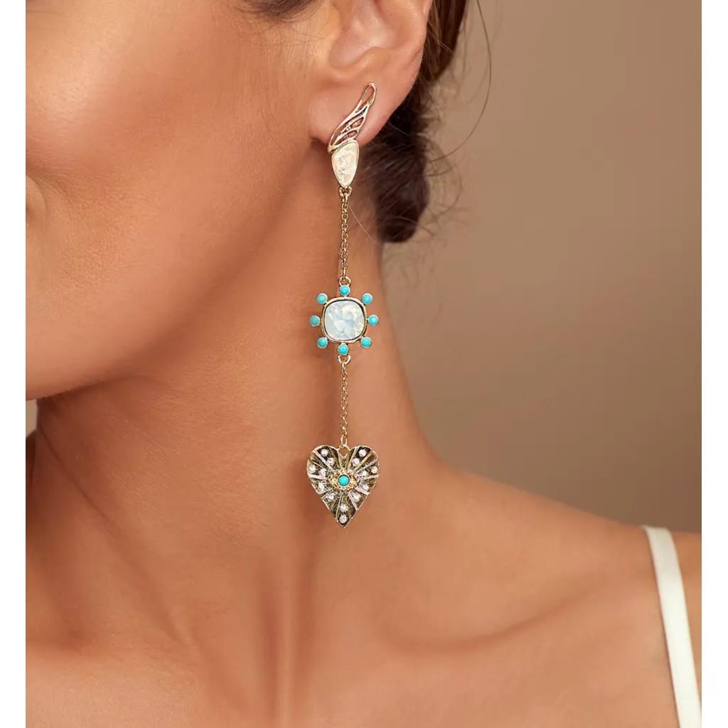 Heart and Wing Earrings