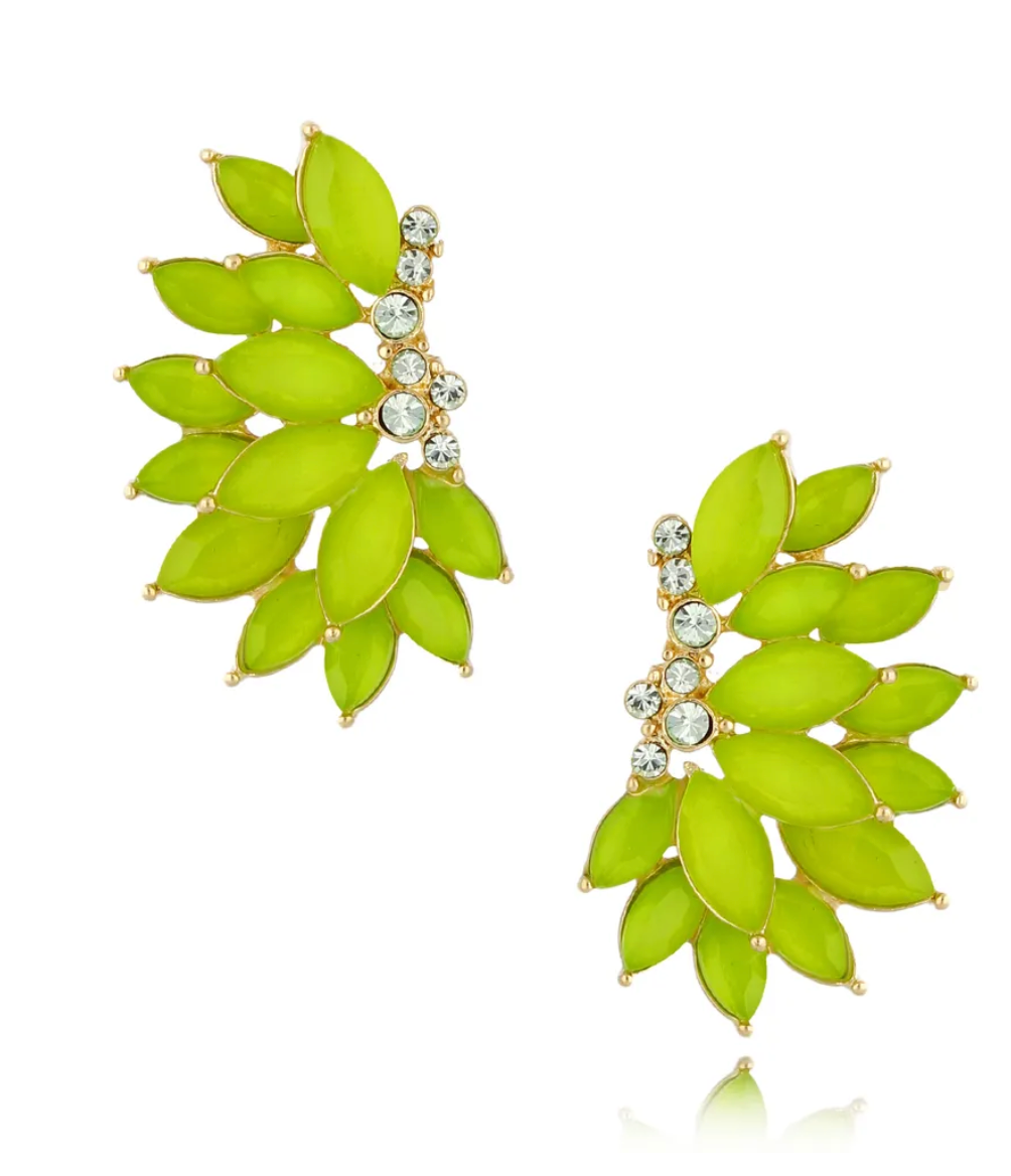 Honestly Lime Crystal Earrings