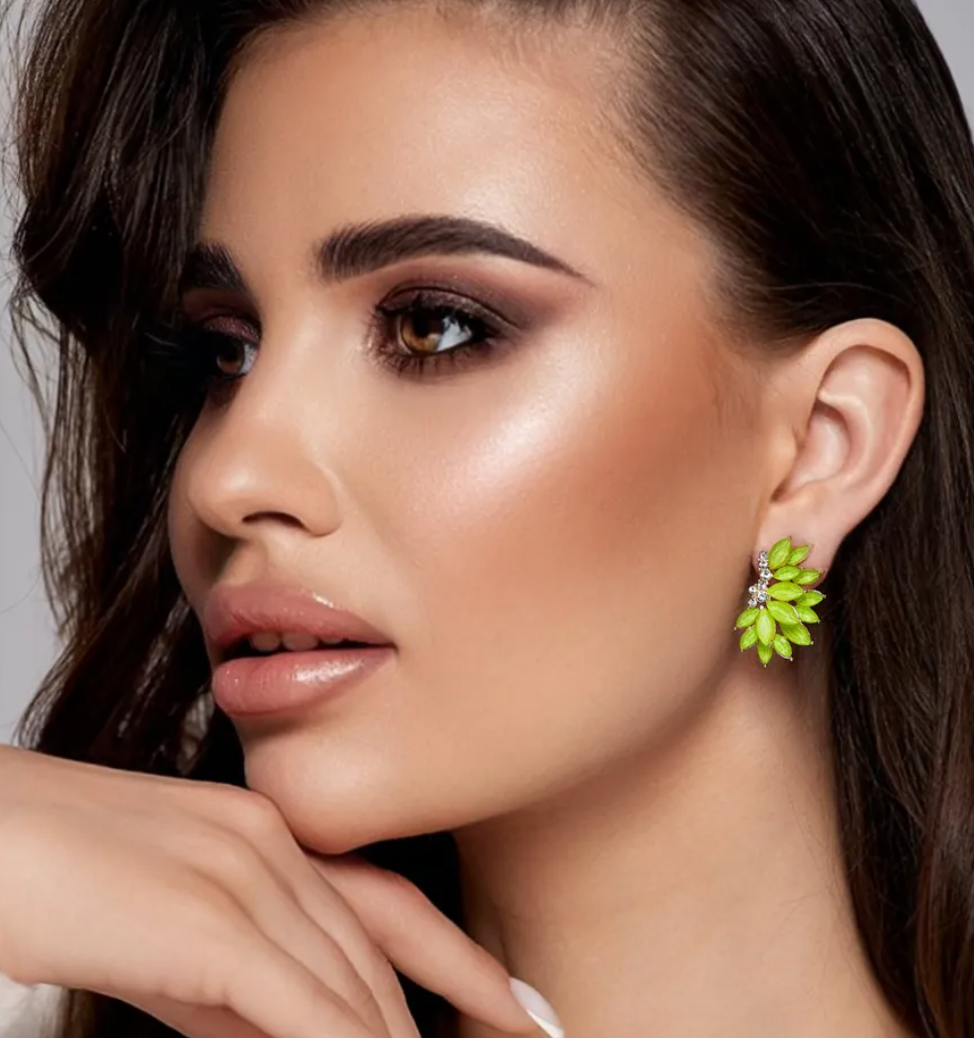 Honestly Lime Crystal Earrings