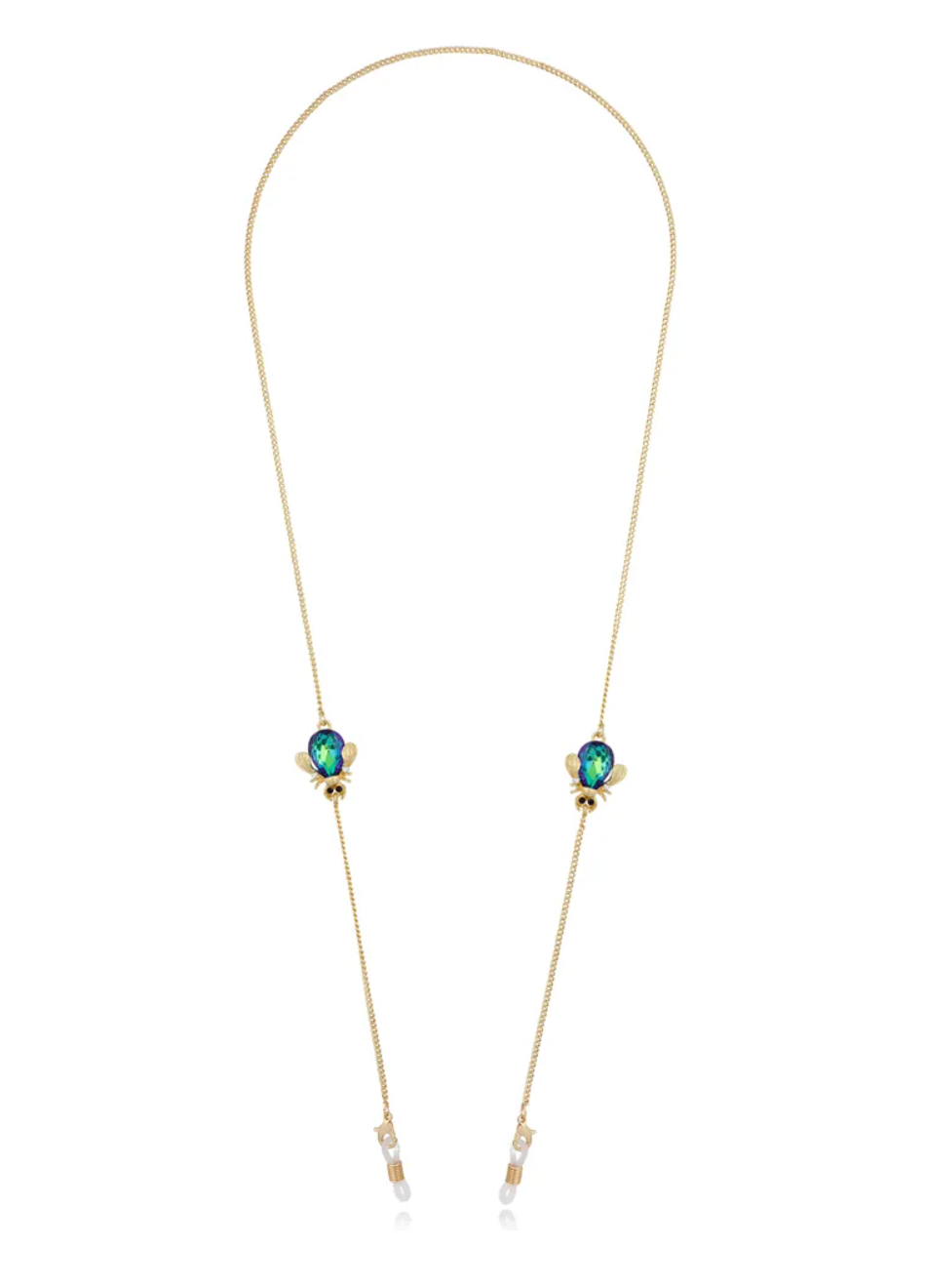 Midnight Green Beetle Glasses Chain