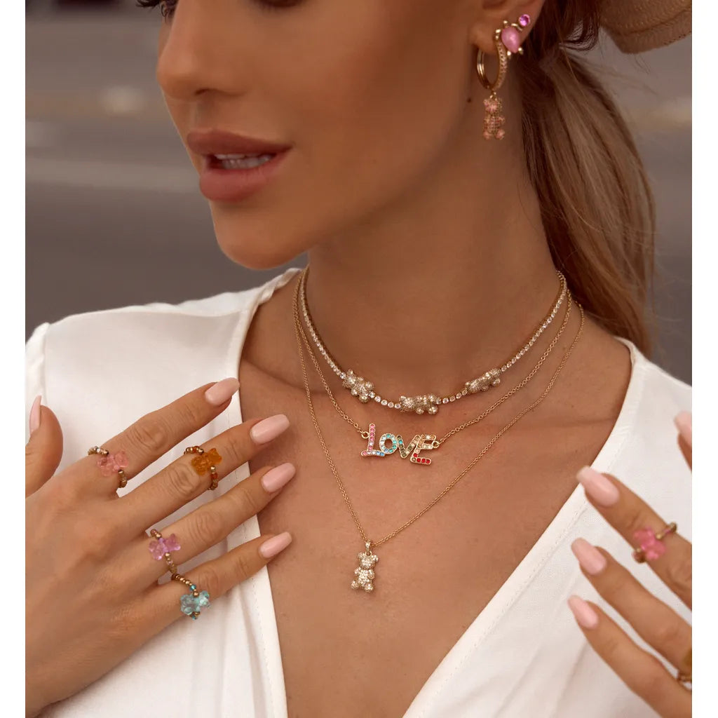 Necklace with Multicolor’Love’