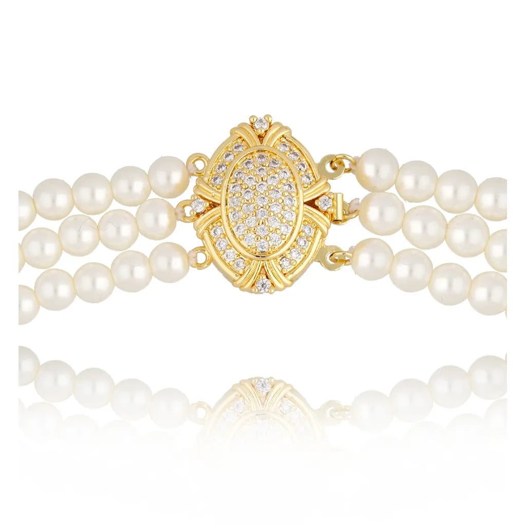 Triple Pearl Necklace