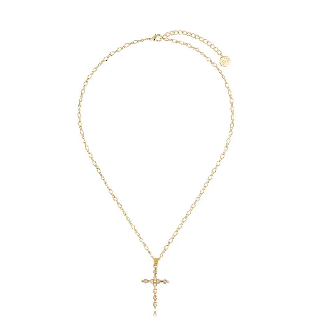 White Cross Madeline Necklace