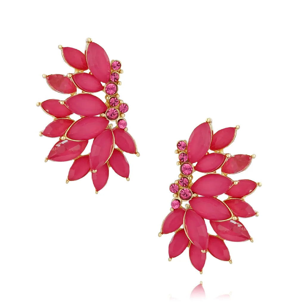 Honestly Fuchsia Crystal Earrings