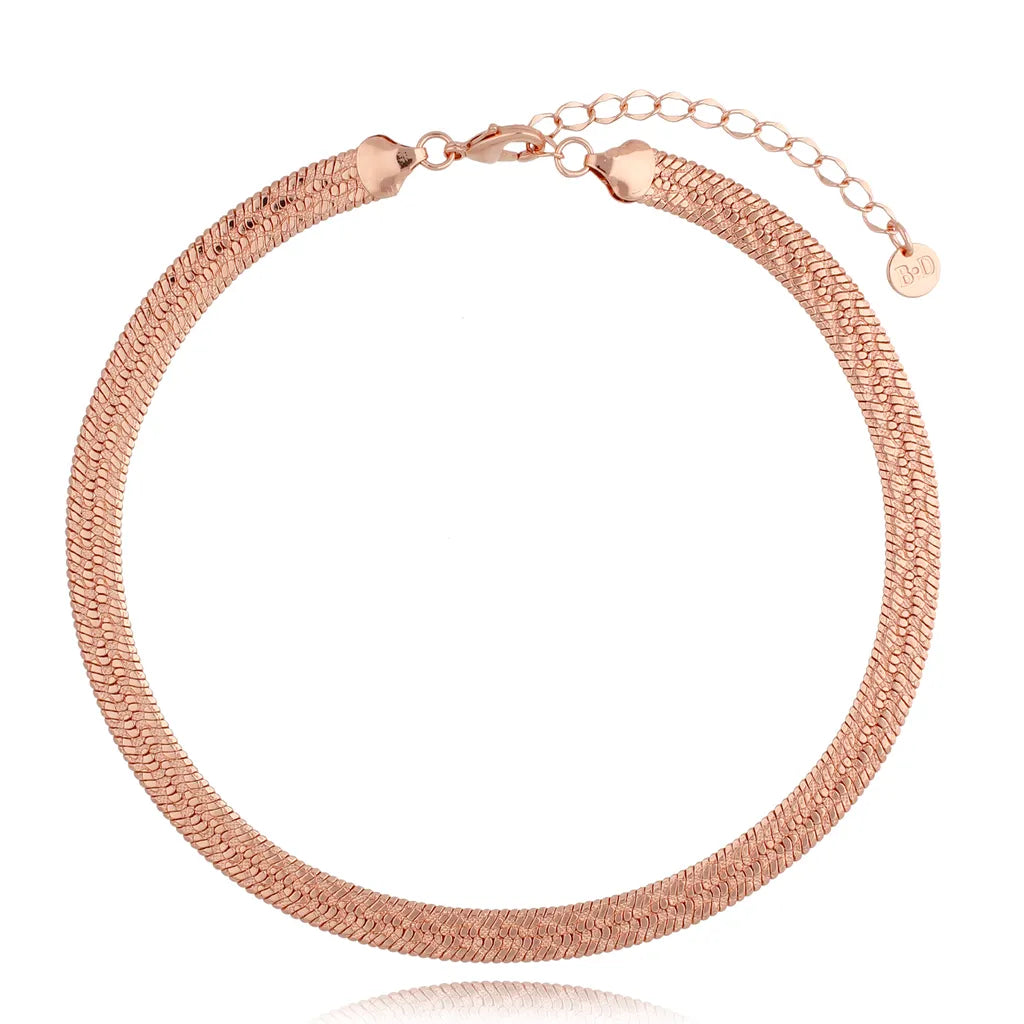 Snake Rose Gold Necklace