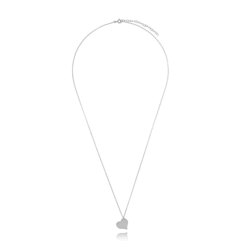 Silver Necklace with Heart Pendant